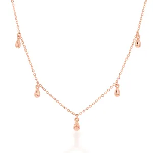 Rose Gold Plated Sterling Silver Fancy Choker Chain Shiels