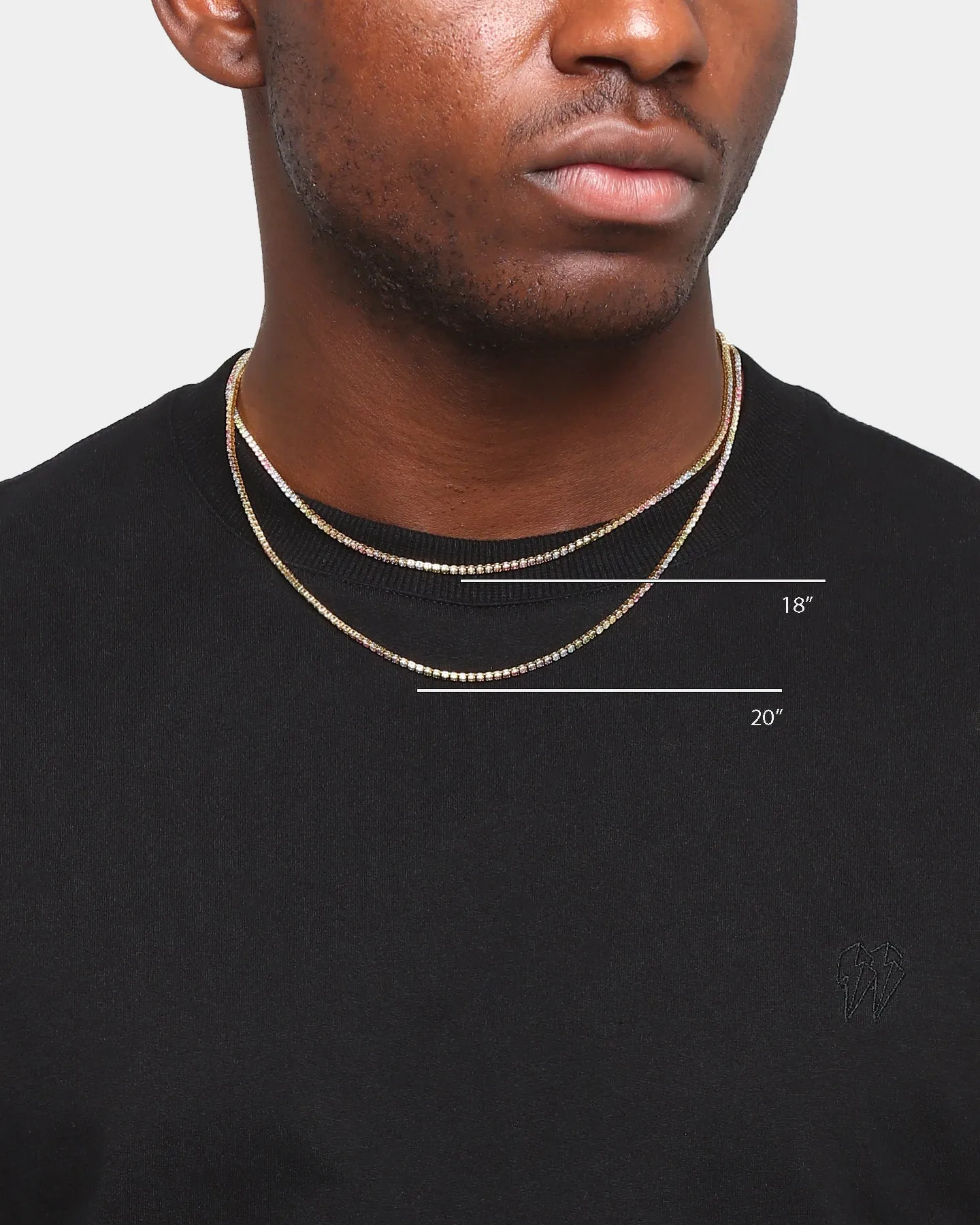 Saint Morta Micro 18" Rainbow Tennis Necklace Rainbow