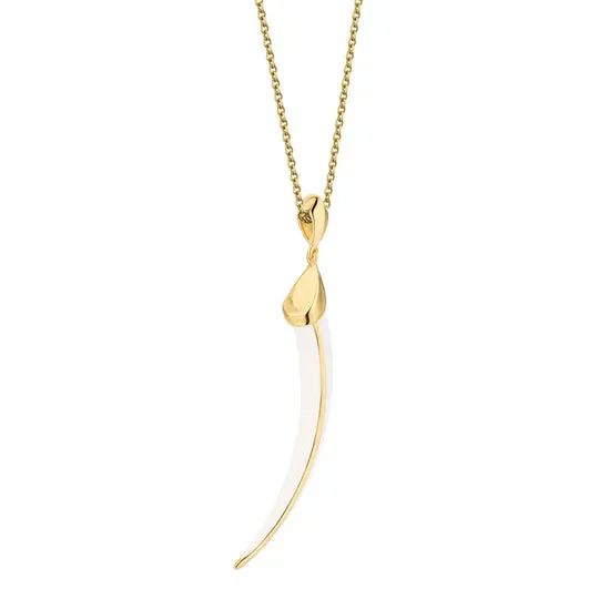 Shaun Leane Sabre Solis 18ct Yellow Gold Vermeil Sterling Silver Chalk Ceramic Necklace