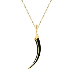 Shaun Leane Sabre Solis 18ct Yellow Gold Vermeil Sterling Silver Jet Ceramic Necklace