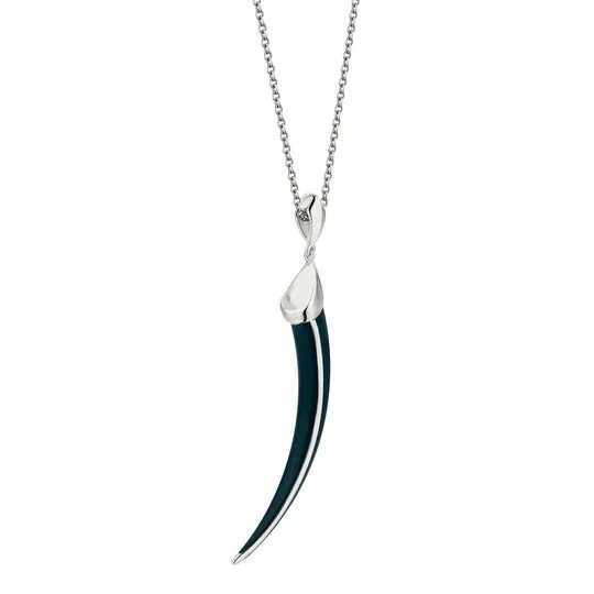 Shaun Leane Sabre Solis Sterling Silver Jet Ceramic Necklace