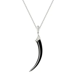 Shaun Leane Sabre Solis Sterling Silver Jet Ceramic Necklace