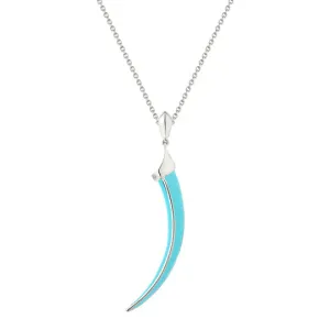 Shaun Leane Sabre Solis Sterling Silver Lagoon Ceramic Necklace
