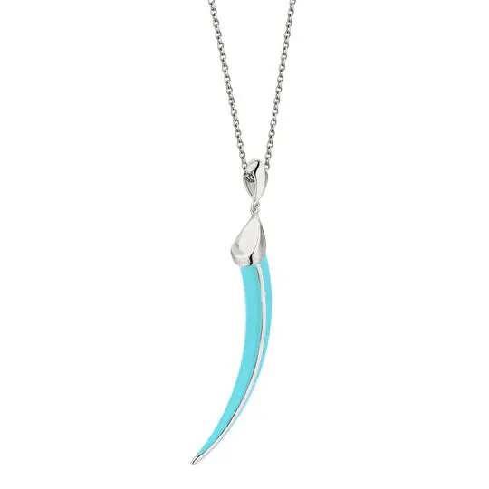 Shaun Leane Sabre Solis Sterling Silver Lagoon Ceramic Necklace