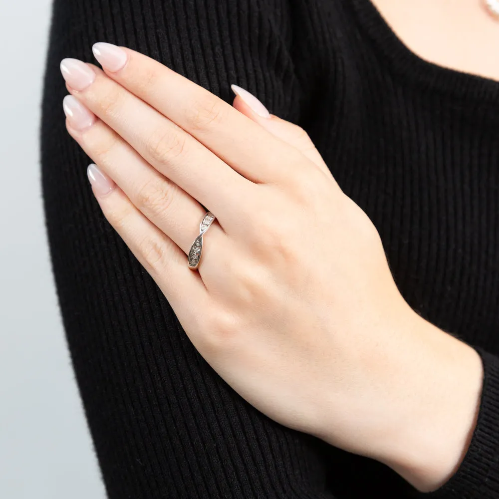 Silver Cluster Dress Ring with 8 Brilliant Diamonds Shiels