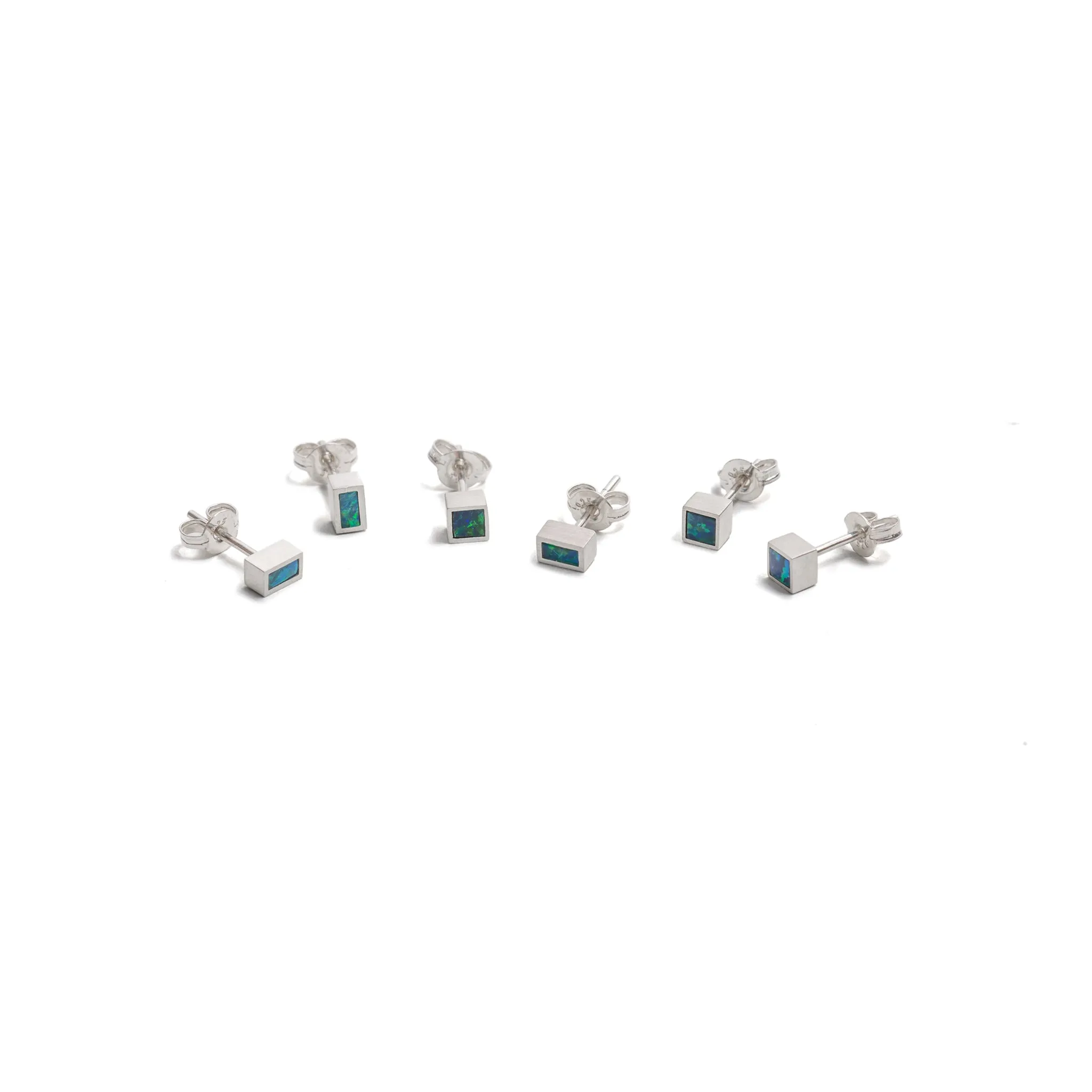 Silver Opal Element Single Stud Earrings Pieces of Eight