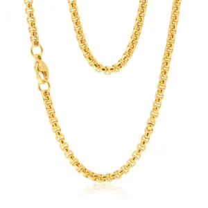Stainless Steel Gold Plated 55cm Box Chain Shiels