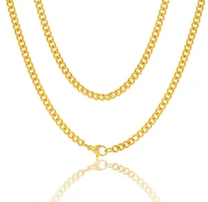 Stainless Steel Gold Plated 55cm Curb Chain Shiels