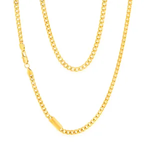 Stainless Steel Gold Polished Curb 60cm Chain Shiels