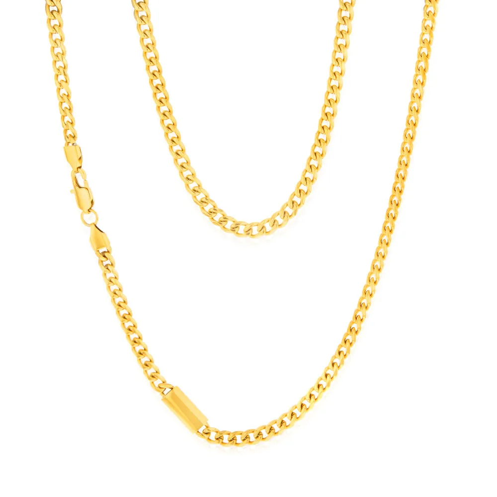 Stainless Steel Gold Polished Curb 60cm Chain Shiels
