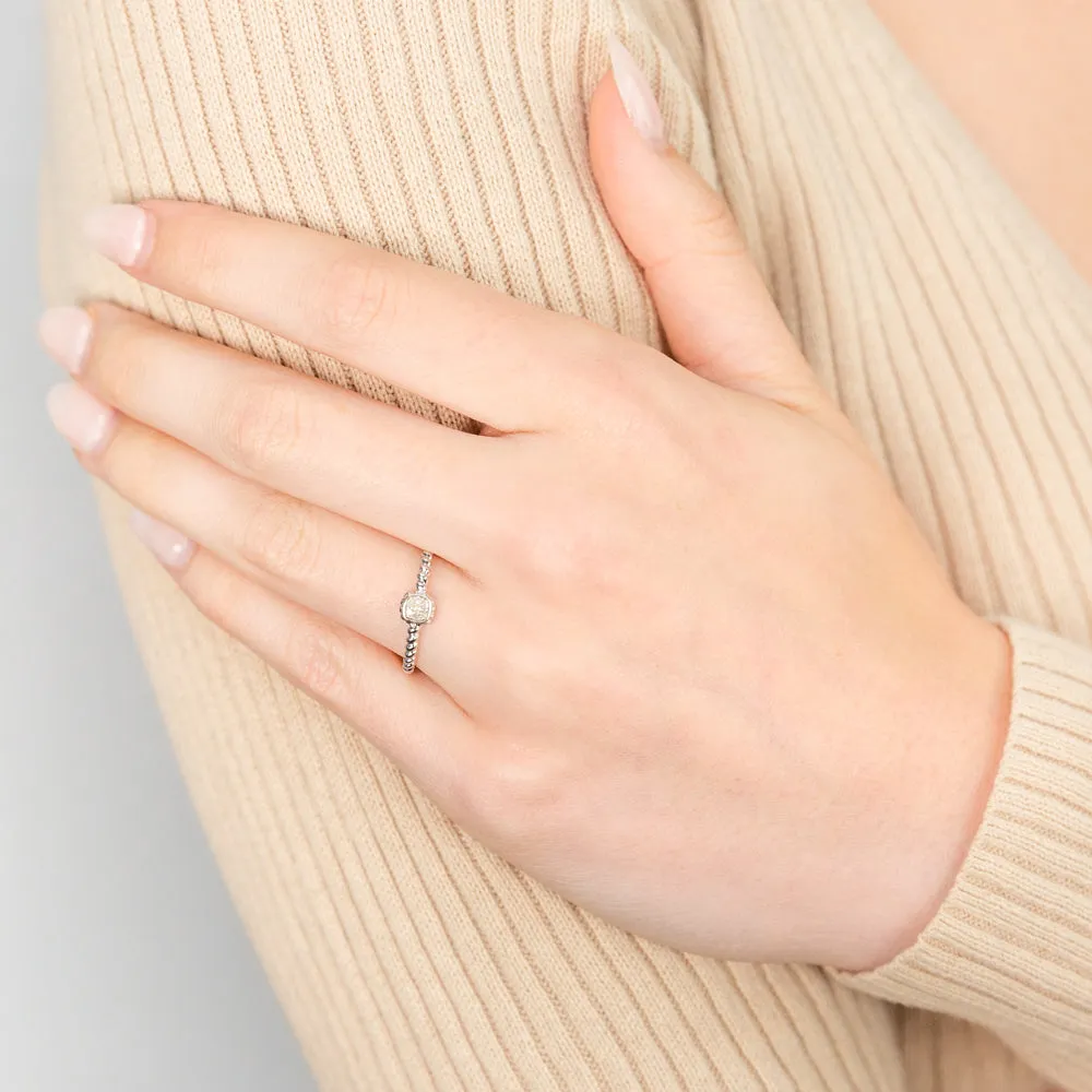 Sterling Silver 0.03 Carat Diamond Ring with 7 Brilliant Cut Diamonds Shiels
