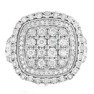 Sterling Silver 1 Carat Diamond Ring With 112 Brilliant & 22 Baguette Cut Diamonds Shiels