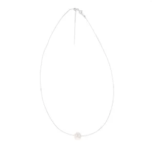 Sterling Silver 10-12mm White Fresh Water Pearl On Adjustable Choker Chain Shiels