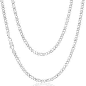 Sterling Silver 100 Gauge Diamond Cut 50cm Curb Chain Shiels