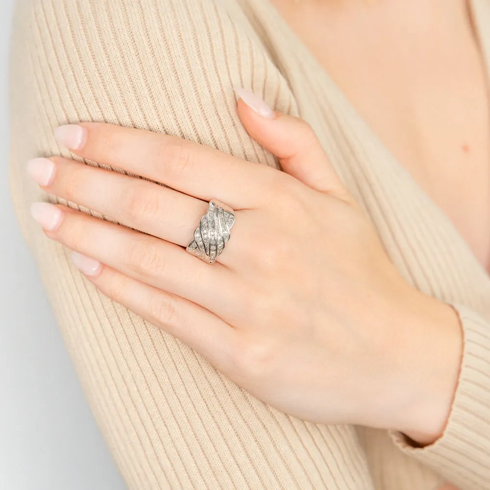 Sterling Silver 1/2 Carat Diamond Ring Shiels