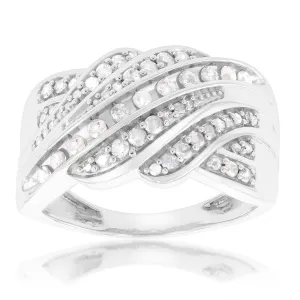 Sterling Silver 1/2 Carat Diamond Ring Shiels