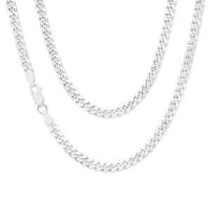 Sterling Silver 120 Gauge Diamond Cut 45cm Curb Chain Shiels
