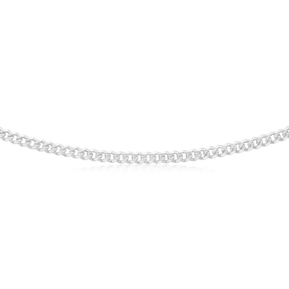 Sterling Silver 120 Gauge Diamond Cut 60cm Curb Chain Shiels
