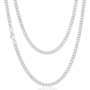 Sterling Silver 120 Gauge Diamond Cut 60cm Curb Chain Shiels