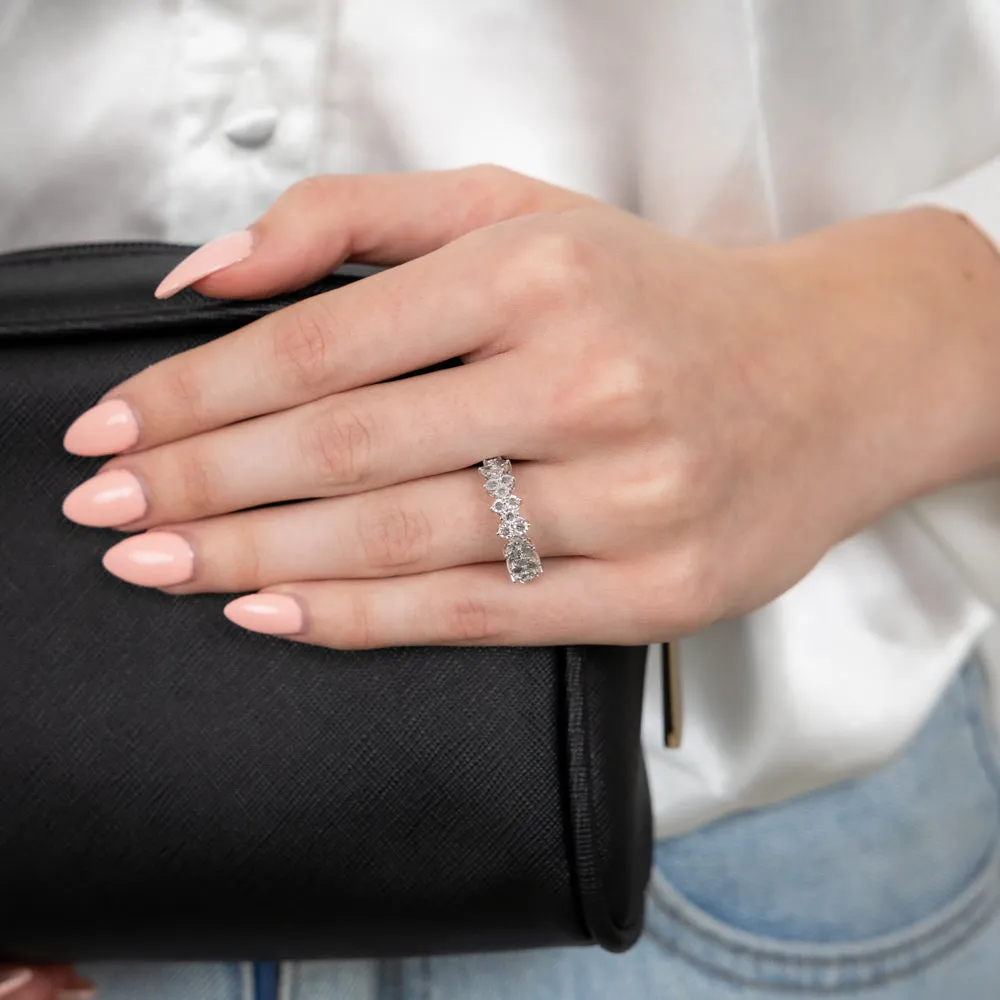 Sterling Silver 1/4 Carat Diamond Ring with 22 Round Brilliant Cut Diamonds in Disc Setting Shiels