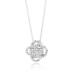 Sterling Silver 1/5 Carat Diamond Pendant on 45cm Chain Shiels