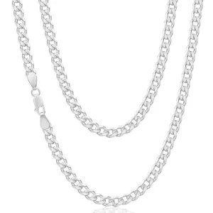 Sterling Silver 150 Gauge Diamond Curb 60cm Curb Chain Shiels