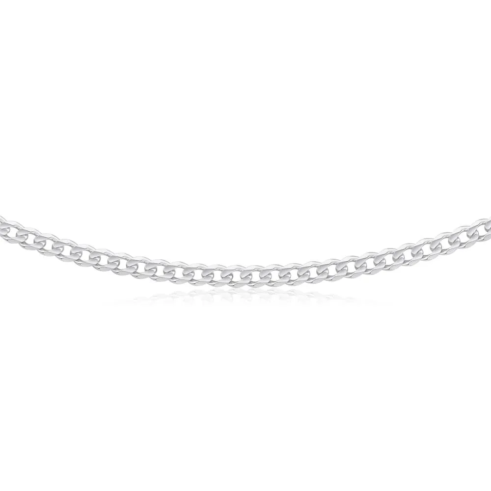 Sterling Silver 150 Gauge Diamond Curb 60cm Curb Chain Shiels