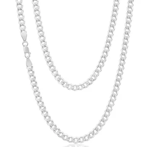 Sterling Silver 150 Gauge Diamond Cut 70cm Curb Chain Shiels