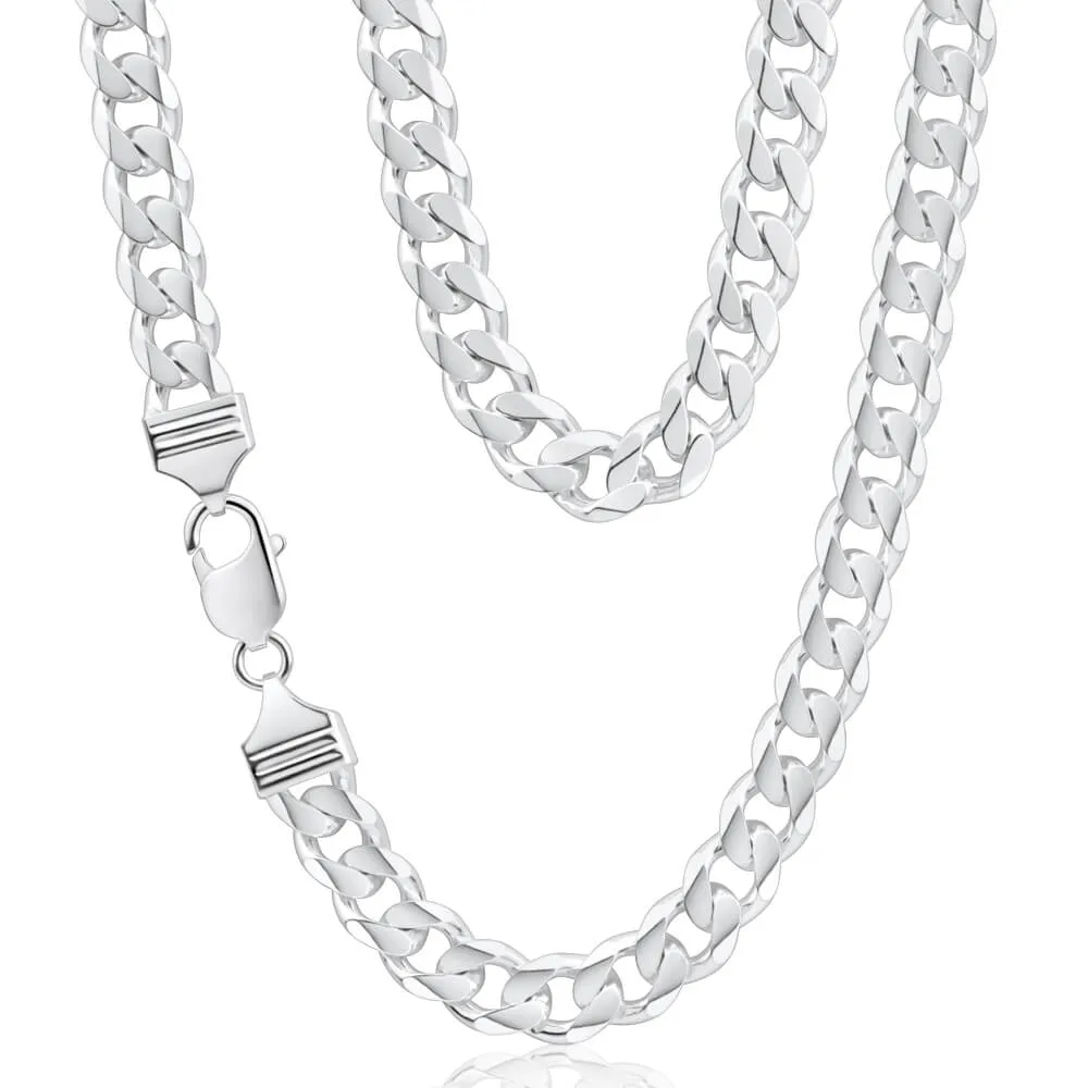 Sterling Silver 250 Gauge Diamond Cut 55cm Curb Chain Shiels
