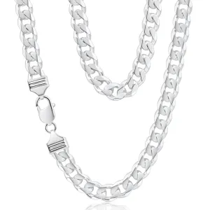Sterling Silver 250 Gauge Diamond Cut 55cm Curb Chain Shiels