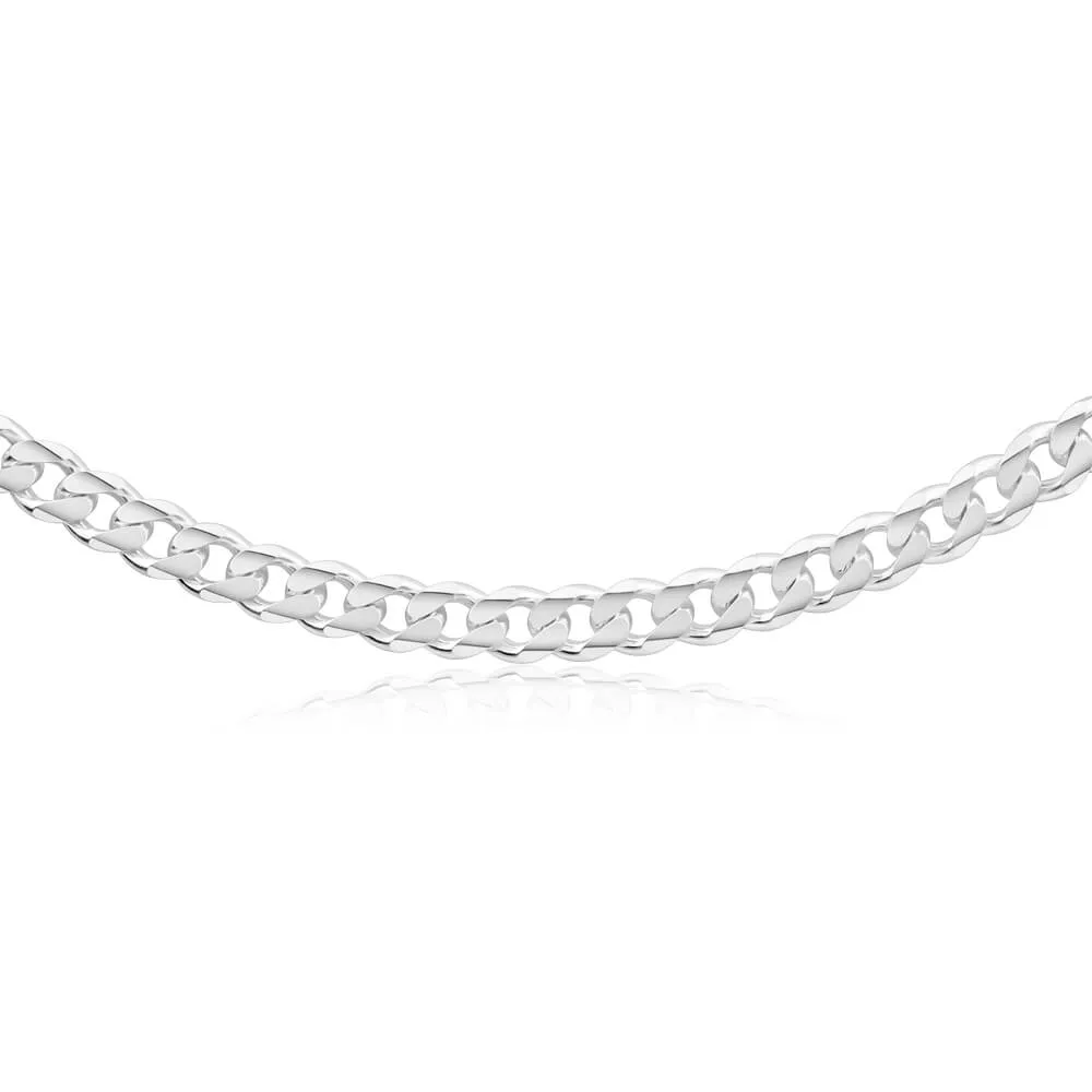Sterling Silver 250 Gauge Diamond Cut 55cm Curb Chain Shiels