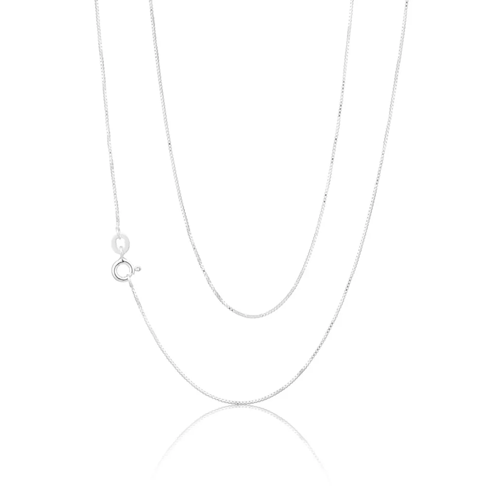 Sterling Silver 45cm 70 Gauge Box Chain Shiels