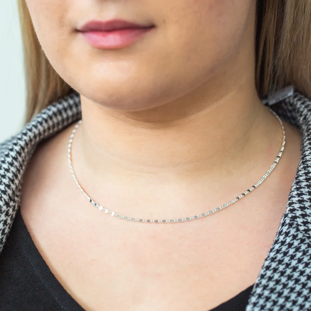 Sterling Silver 45cm Fancy Dicut Chain Shiels