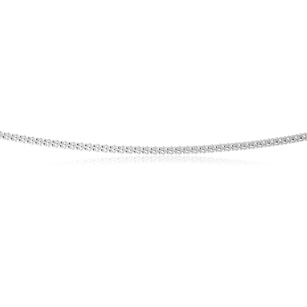 Sterling Silver 45cm Fancy Popcorn Chain Shiels