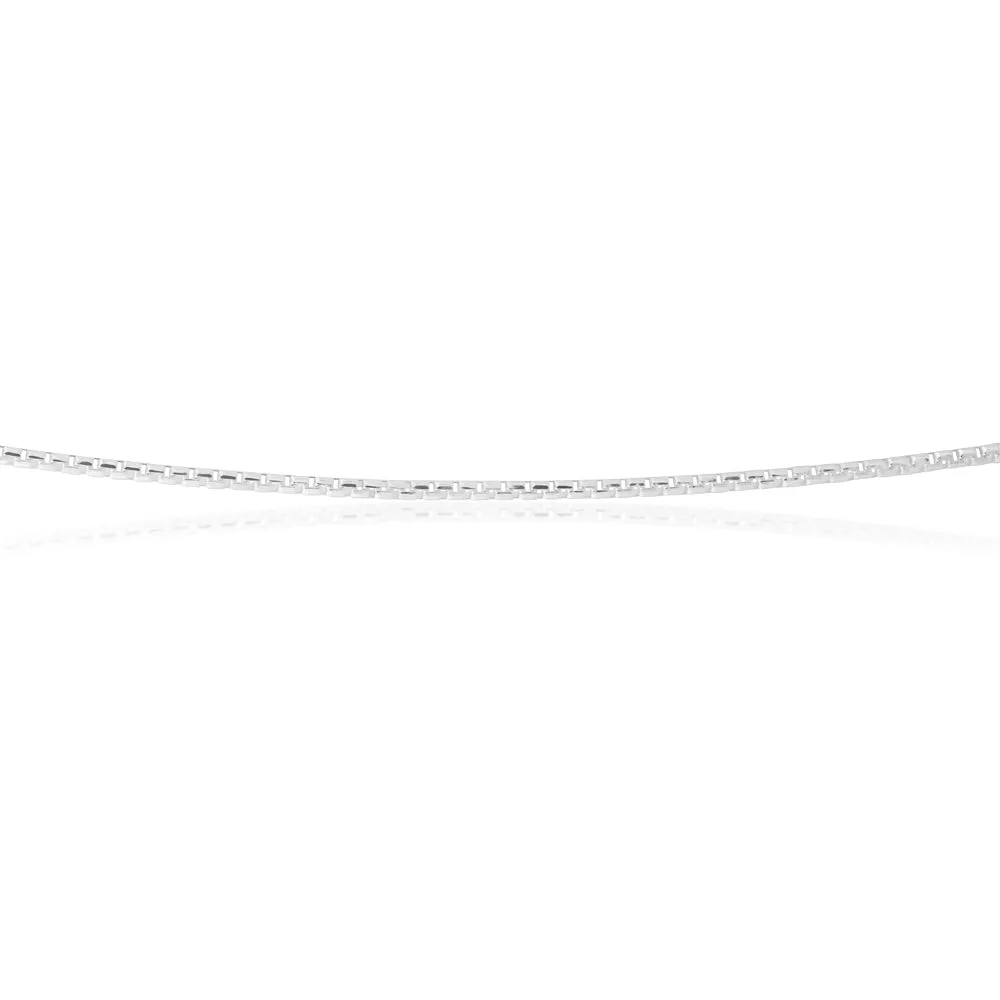Sterling Silver 45cm Square Box Chain Shiels
