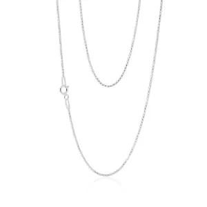 Sterling Silver 45cm Square Box Chain Shiels