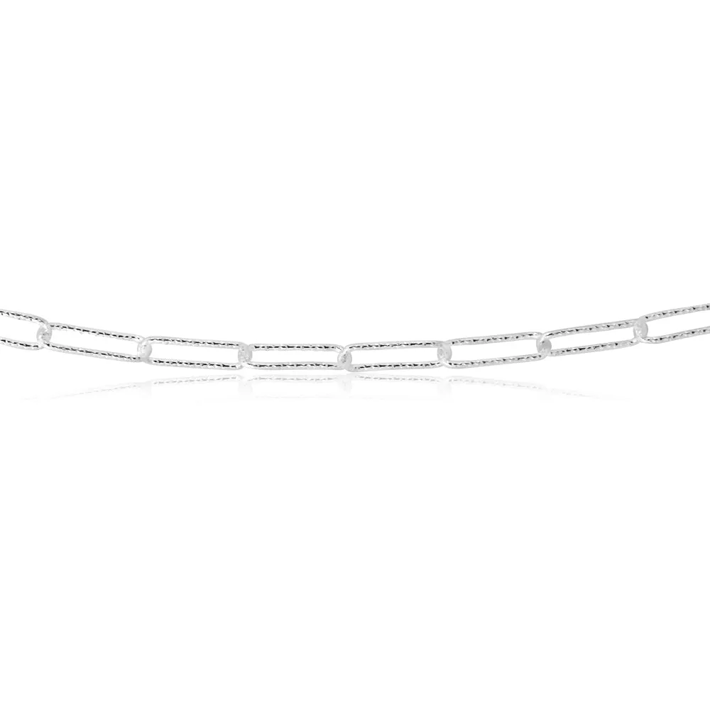 Sterling Silver 46cm Elongated Dicut Belcher Chain Shiels