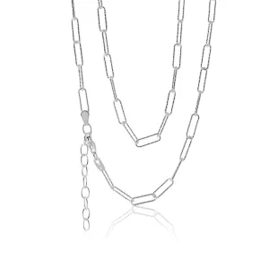 Sterling Silver 46cm Elongated Dicut Belcher Chain Shiels