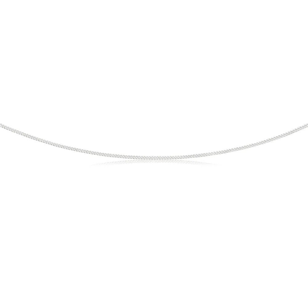 Sterling Silver 50 Gauge Curb Dicut Chain 55cm Shiels
