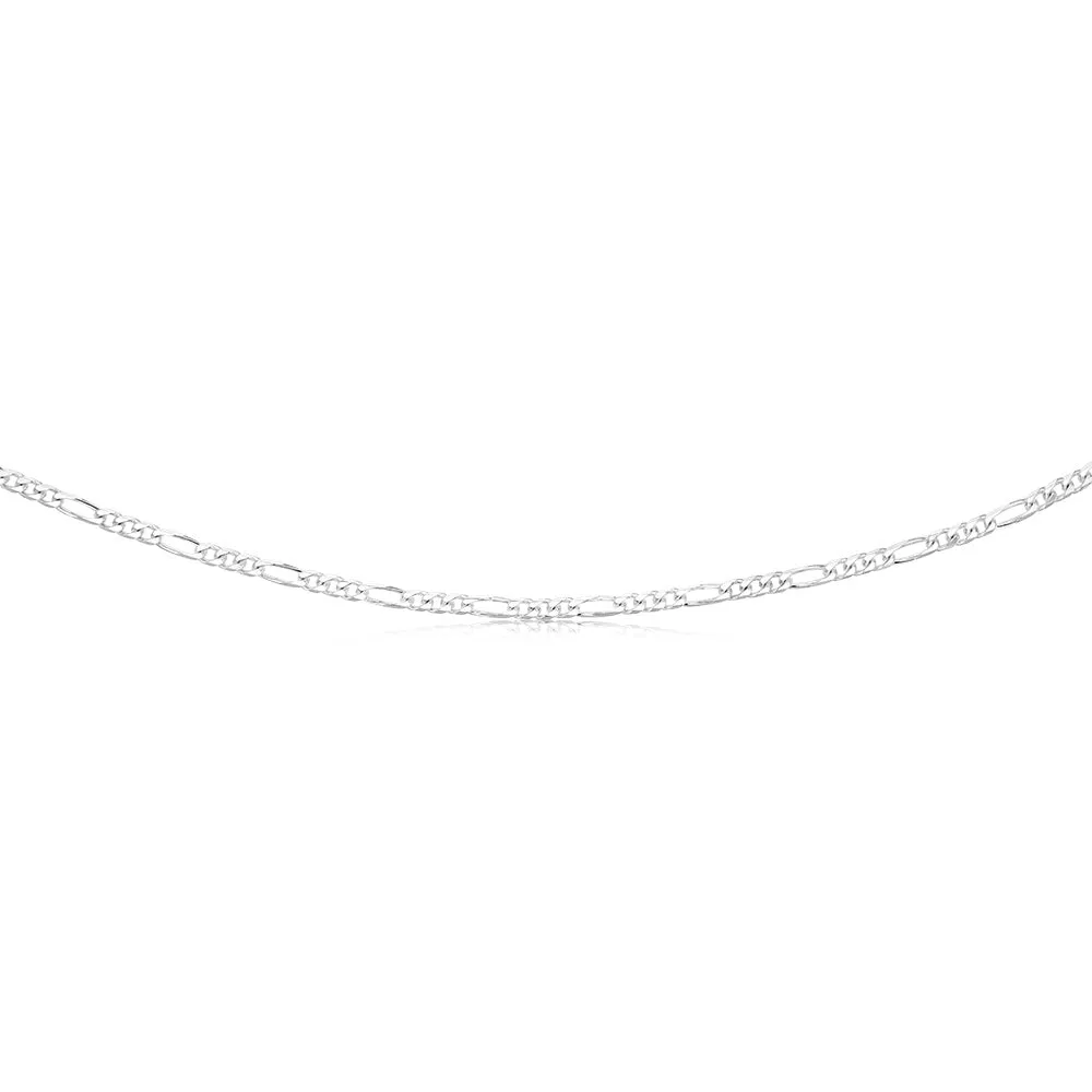 Sterling Silver 50cm Diamond Cut Figaro 1:3 Chain Shiels