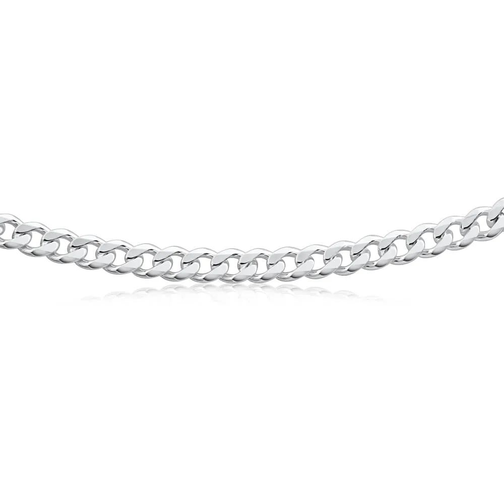 Sterling Silver 55cm 200 Gauge Bevelled Curb Chain Shiels