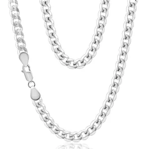 Sterling Silver 55cm 200 Gauge Bevelled Curb Chain Shiels