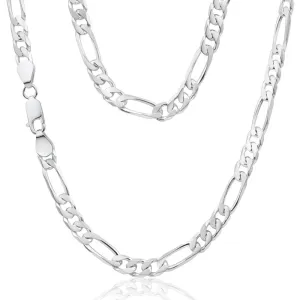 Sterling Silver 55cm Diamond Cut Figaro 1-3 Chain Shiels