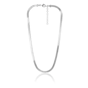 Sterling Silver 5mm Wide 46cm Flat Herringbone Necklet Shiels