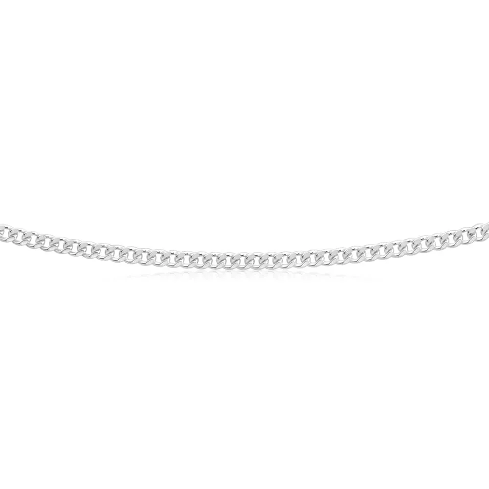 Sterling Silver 80 Gauge Diamond Cut 50cm Curb Chain Shiels
