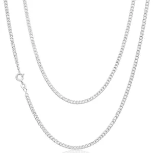 Sterling Silver 80 Gauge Diamond Cut 55cm Curb Chain Shiels