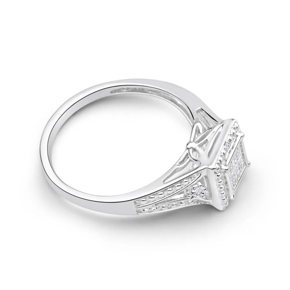Sterling Silver Adorable Diamond Ring Shiels