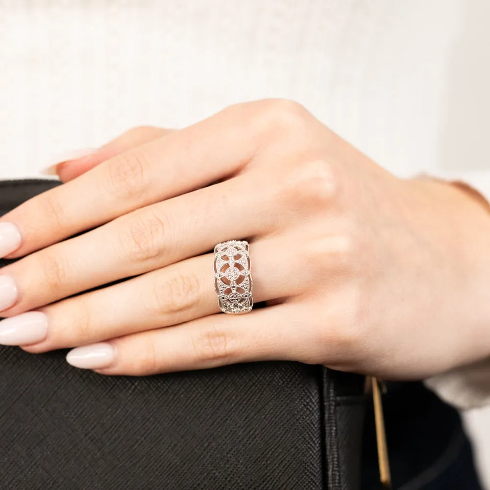 Sterling Silver & 0.05Ct Diamond Ring Shiels