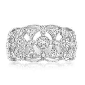 Sterling Silver & 0.05Ct Diamond Ring Shiels