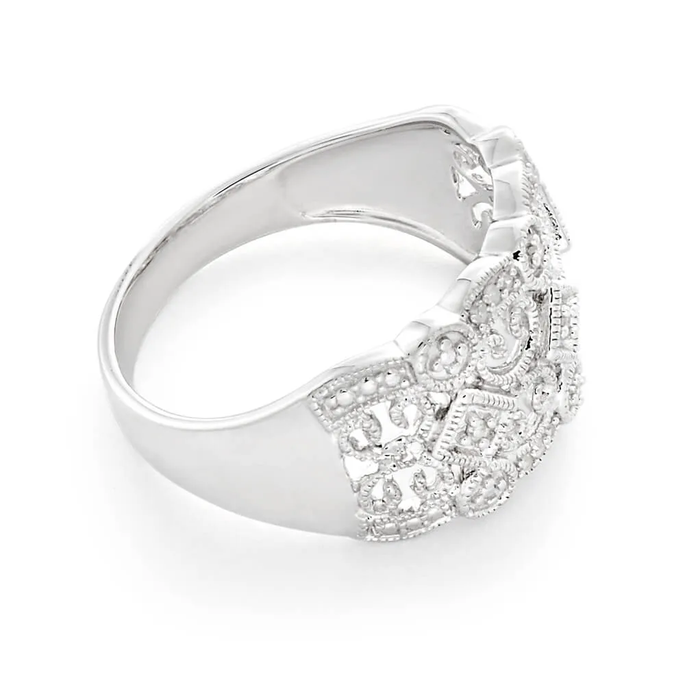 Sterling Silver Angelic Diamond Ring Shiels